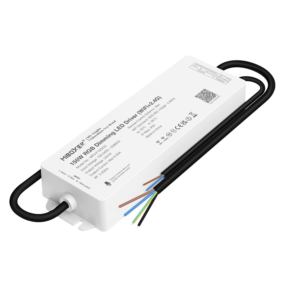 Mi-light WP3-P150V24 150W RGB dæmpende LED-driver IP67 (WiFi+2.4G)