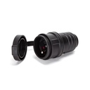 Socket 1-way 16A 250V Black