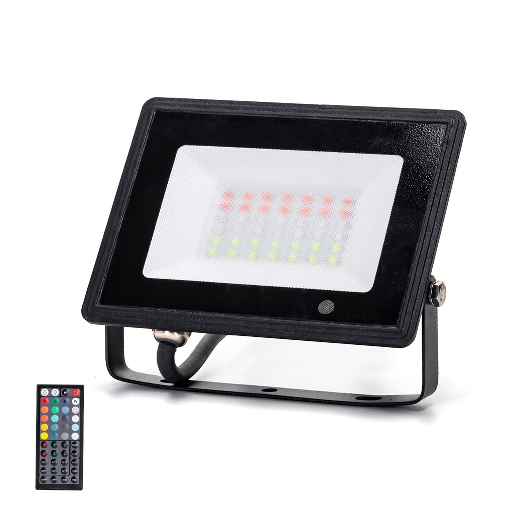 LED RGB Projektør Sort 30W