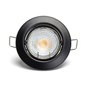 Downlight spot med GU10 lyskilde 4,5W 3000K sort 3 pack