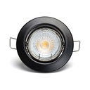Downlight spot med GU10 lyskilde 4,5W 6500K sort 3 pack