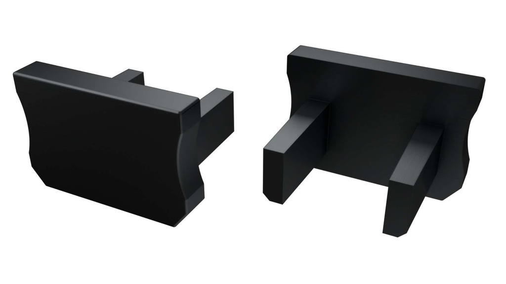 LUMINES ALU end cap X black without a hole