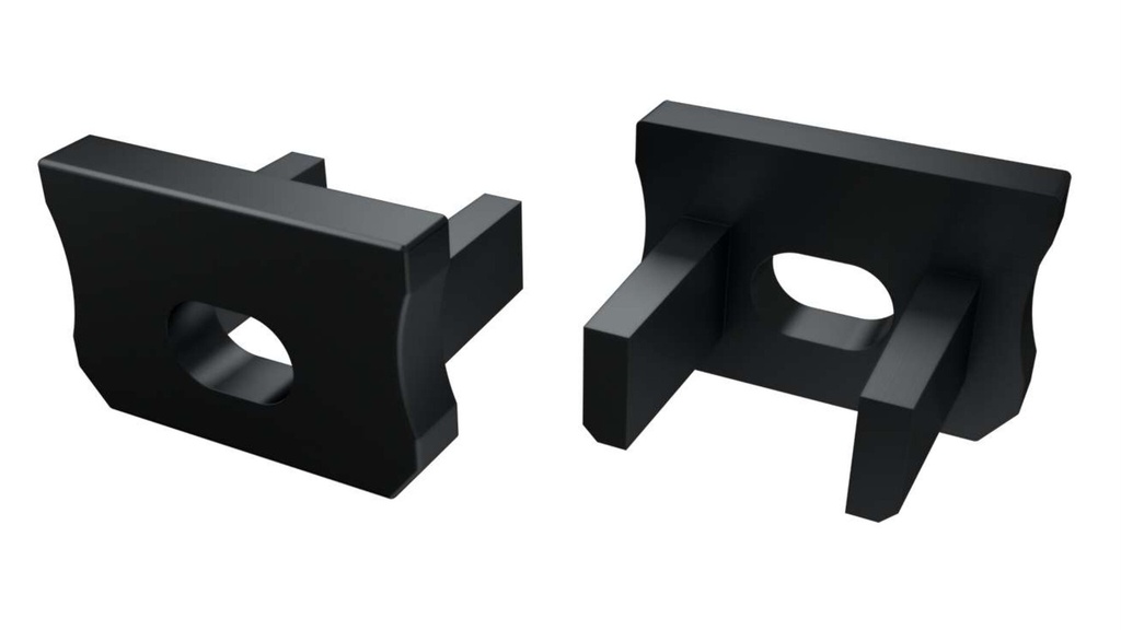 LUMINES End cap X black with a hole