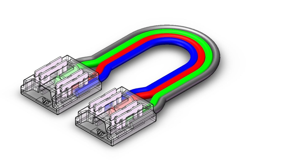 Strip til stribe bro RGB COB 4pin 10mm