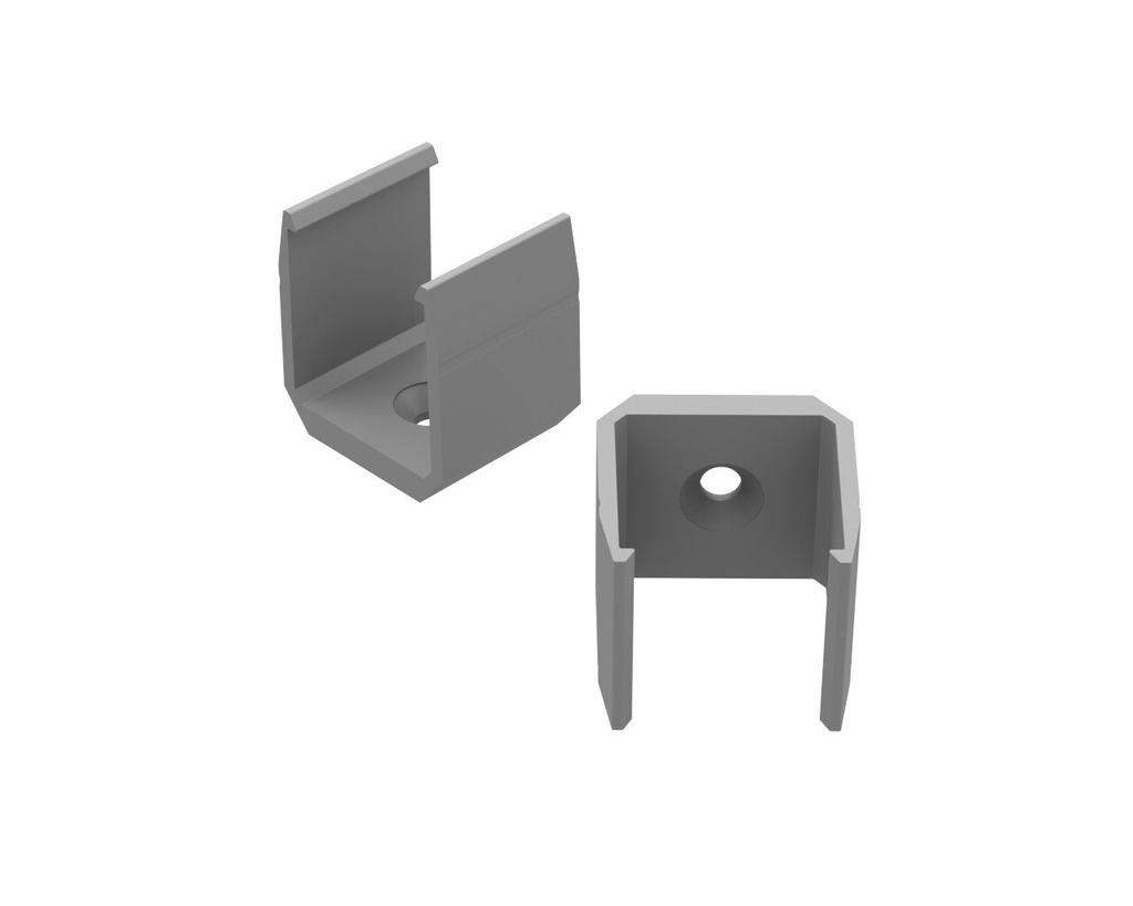 Grå klips til 16x16 aluminiumsprofil