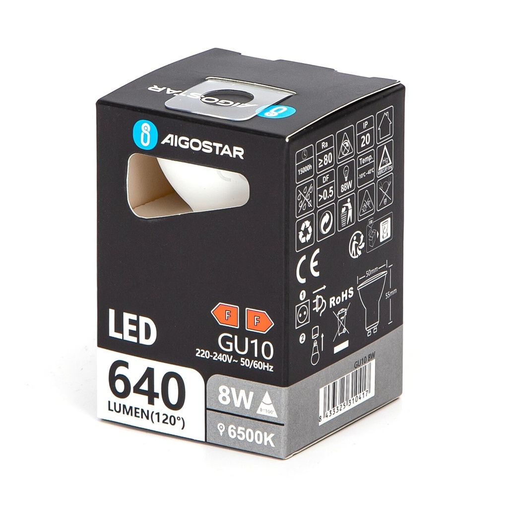 LED GU10 8W 6500K 865