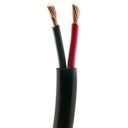 Cable red/black sheathed black 2 conductors 1,5mm² running meters