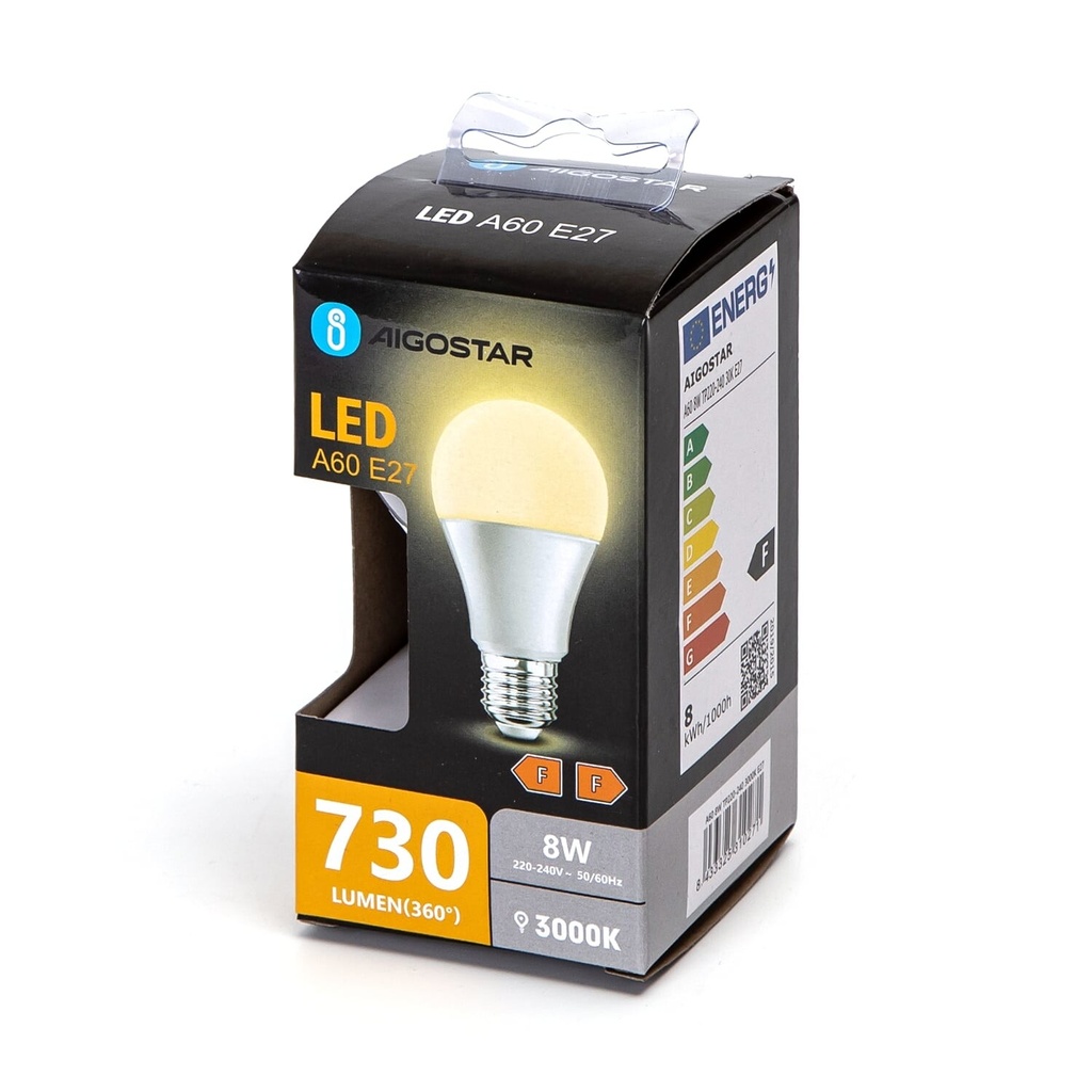 LED A60 E27 8W 3000K 830