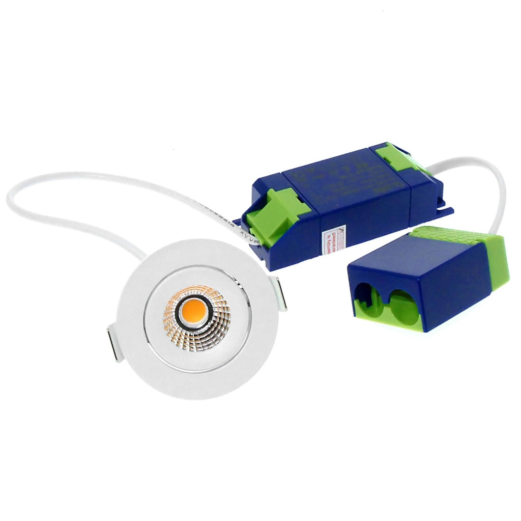 Indbygget Dæmpbar LED-spot IP54 2700K, hvid 55mm