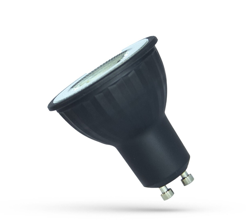 LED GU10 230V 6W SMD 38DEG NW Sort 840