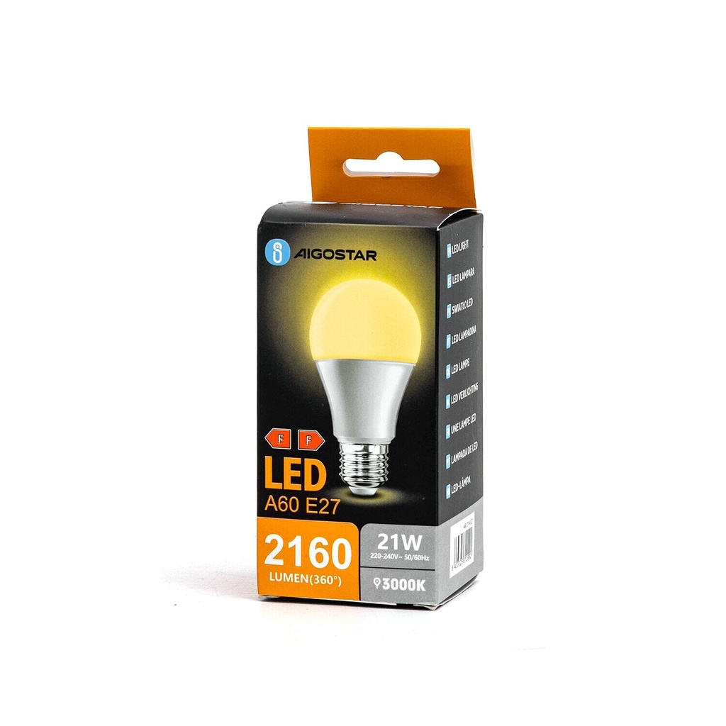 LED E27 A60 21W 3000K 830