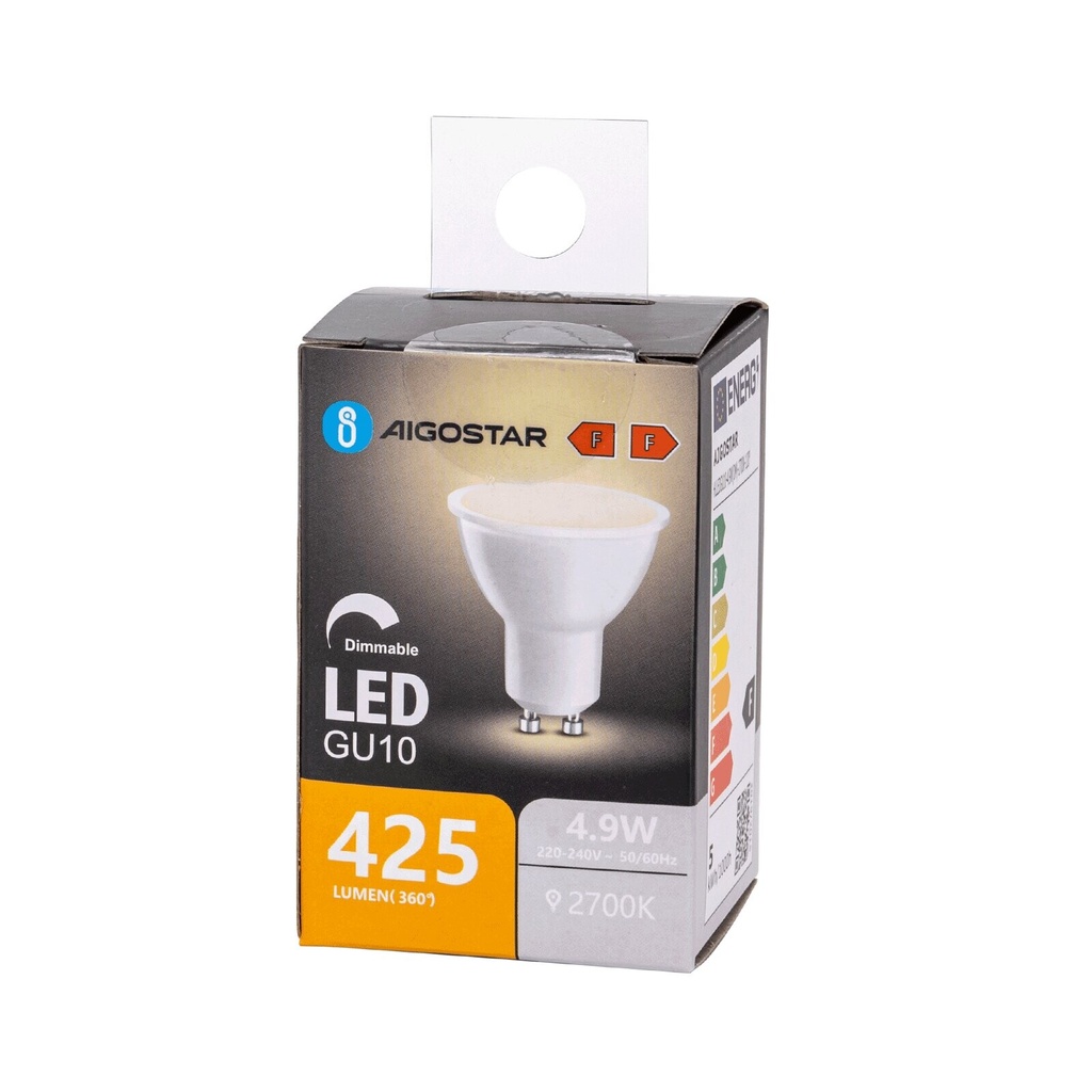 LED Spot GU10 4,9W Varm hvid 120° 827 DIM