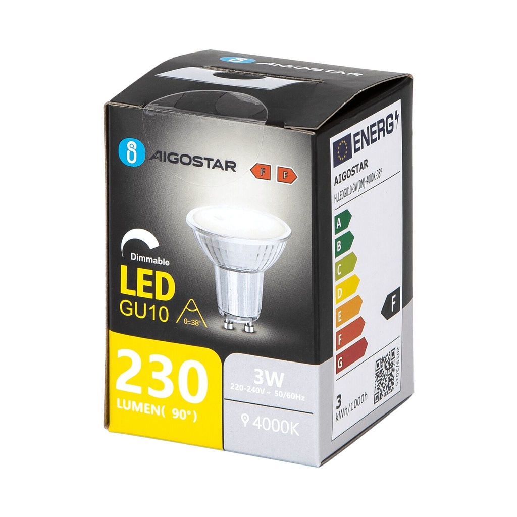 LED Spot GU10 3W NW 38° 840 DIM