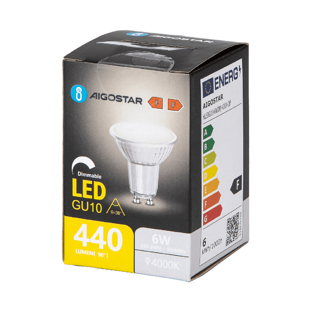 LED Spot GU10 6W neutral hvid 38° 827 DIM