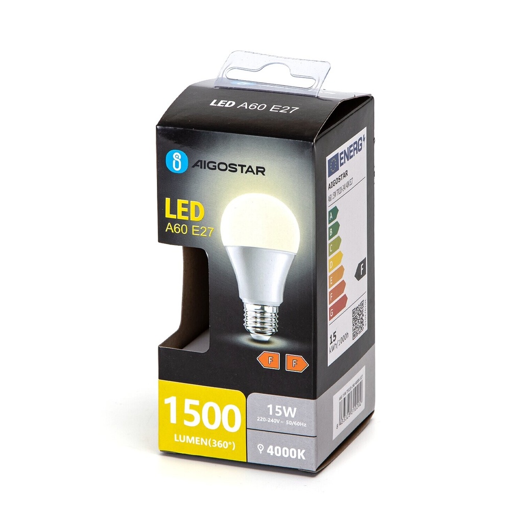 LED E27 A60 15W 4000K 840