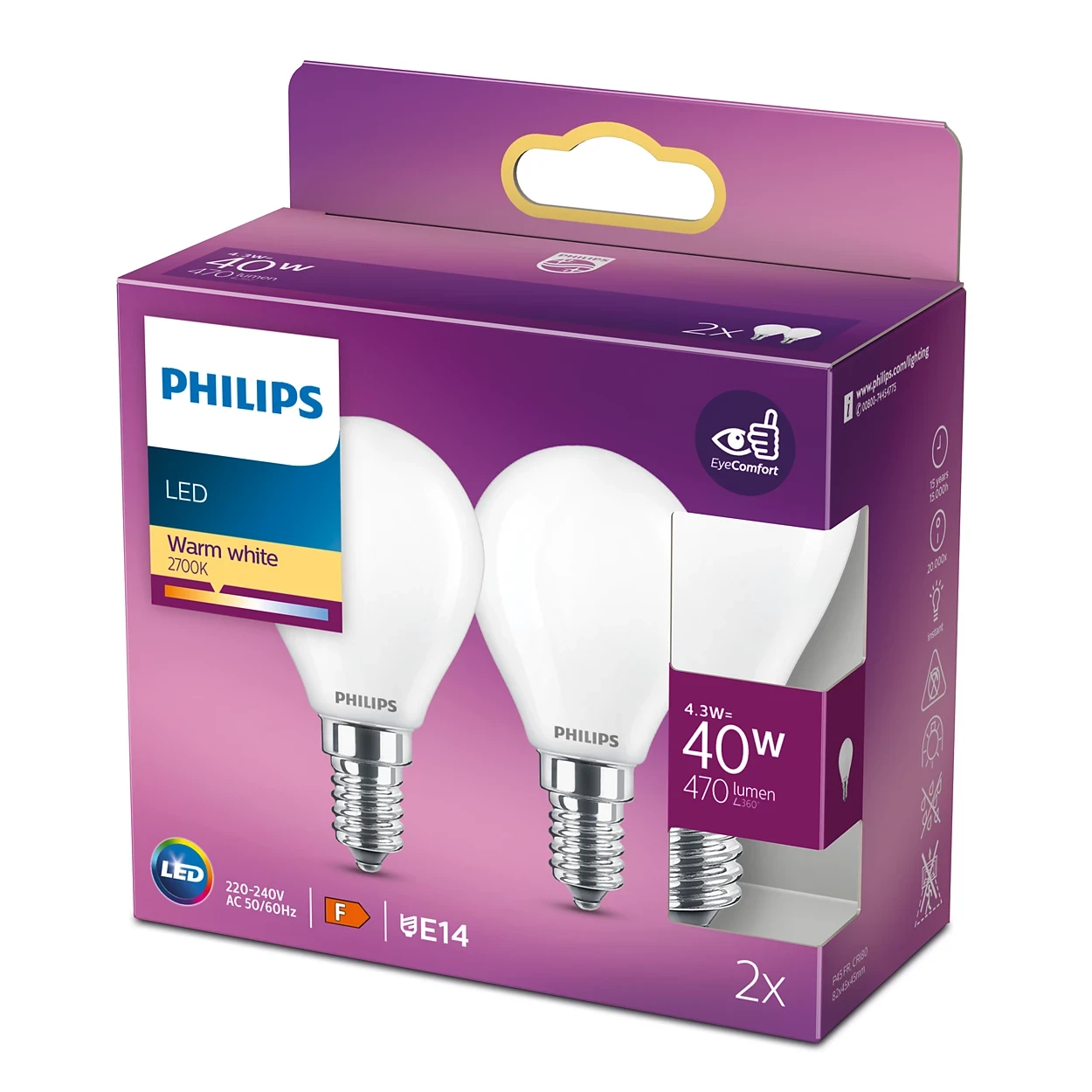 LED classic 40W P45 E14 WW FR NDRF2SRT6