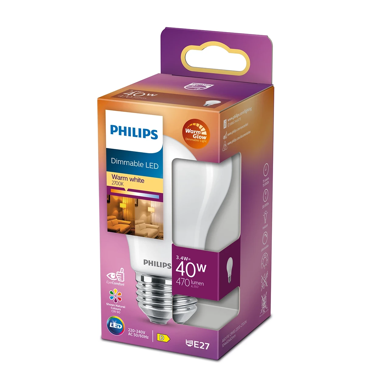 LED classic 40W A60 E27 FR WGD90 SRT4
