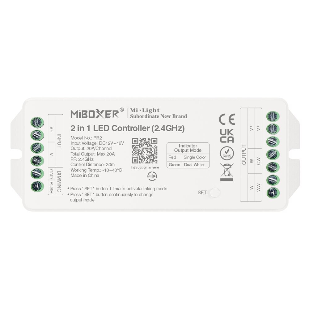 Mi-Light PR2 2 in 1 LED Controller Max 20A (2.4GHz + PUSH)