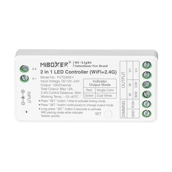 Mi-light FUT035W+ 2 i 1 LED Strip Controller (WiFi+2.4G)