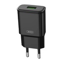Vægoplader XO L92D, 1x USB, 18W, QC 3.0 (sort)