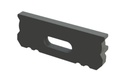 Slutdæksel sort til 6mm Alumimium LED strip