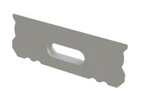 Slutdæksel hvid til 6mm Alumimium LED strip