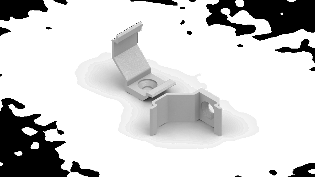 Fastening clip corner profile, white