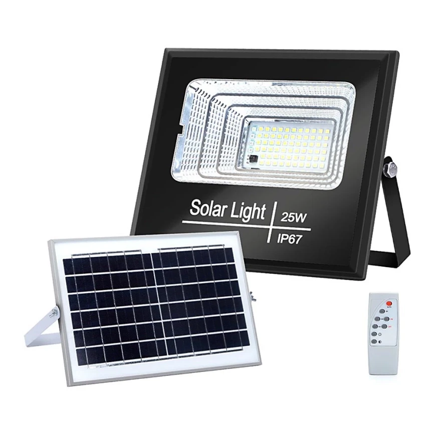 LED solar projektør 25W 270lm 6500K IP67