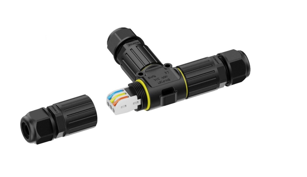 Screw Less T Waterproof Connector 3-pole 3XM25 IP68
