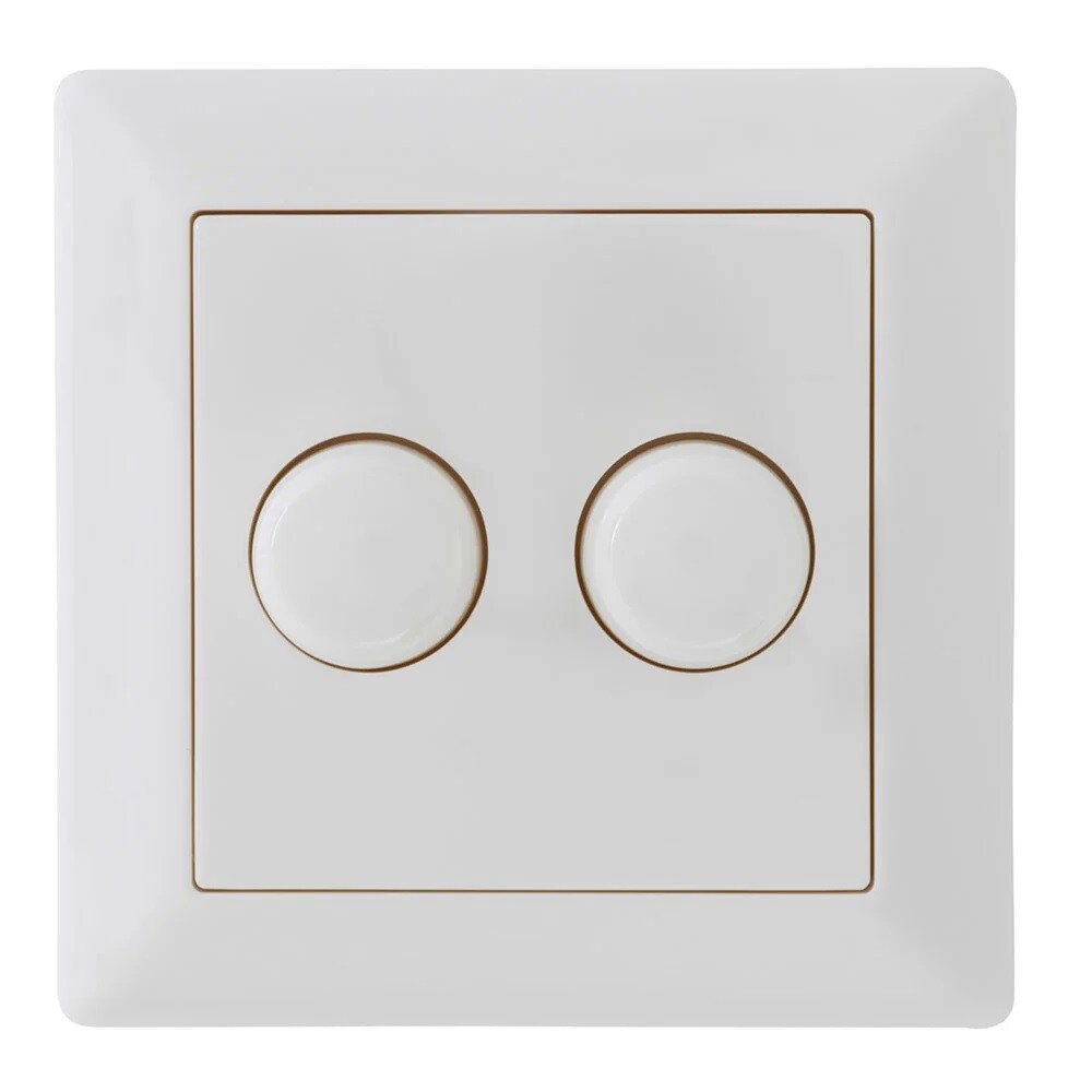 EcoDim double dimmer frame Exxact/Efapel white