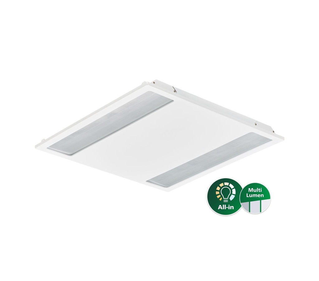 CoreLine Recessed, All-in, 31 W, 22 W, 600x600 mm, 3100 lm, 3700 lm, 4300 lm, 4000 K, DALI, Wieland