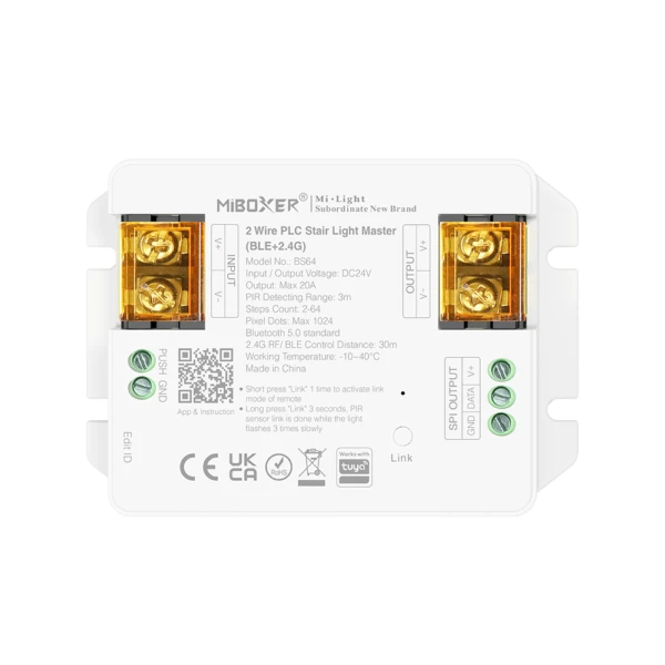 Mi-Light BS64 2-tråds PLC Trappebelysning Master (BLE+2.4G)