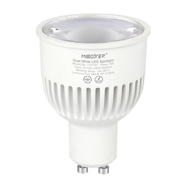 Mi-Light FUT107 GU10 6W Dual White LED Spot Light (2.4G)