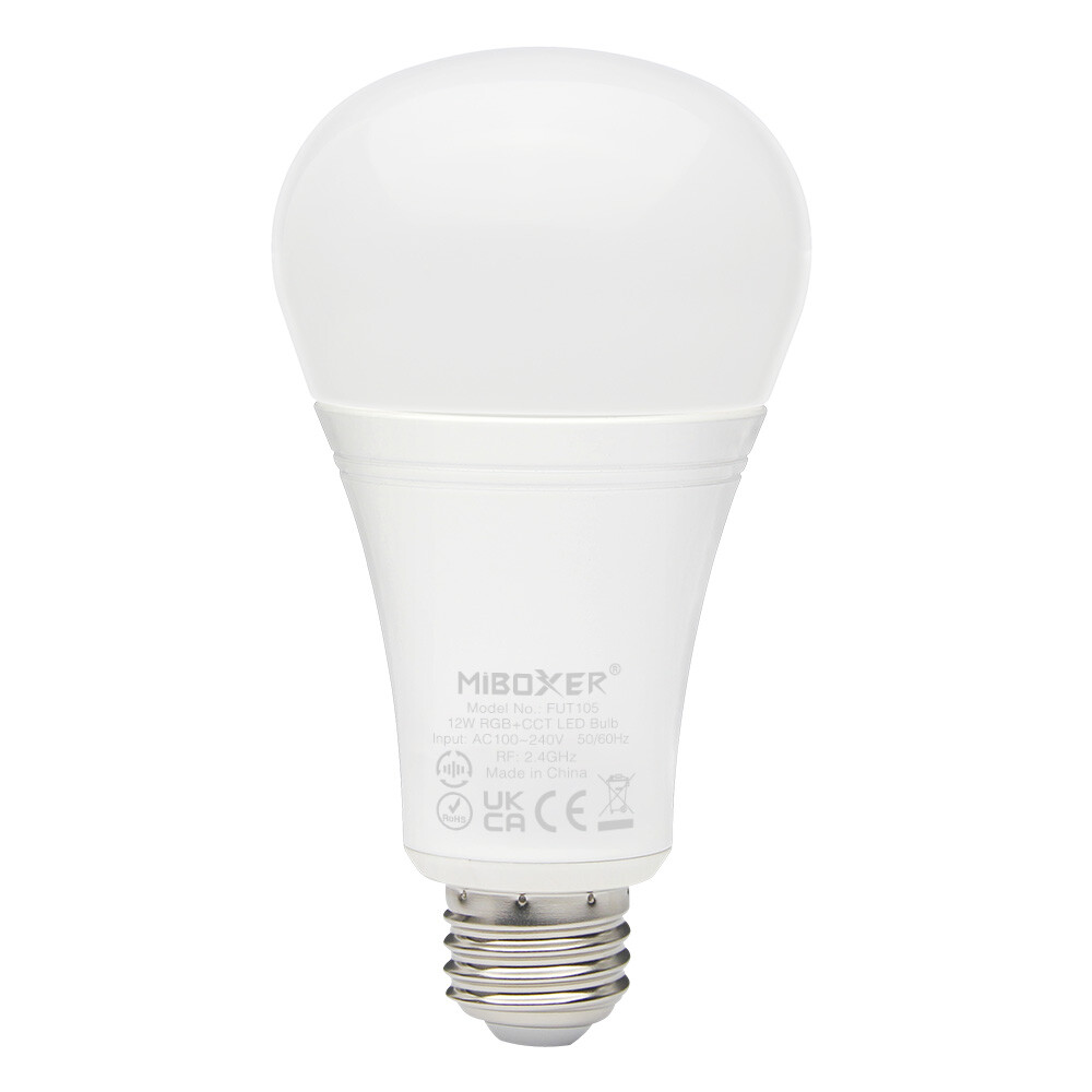 Mi-Light FUT105 E27 12W RGB+CCT LED-pære (2.4G)