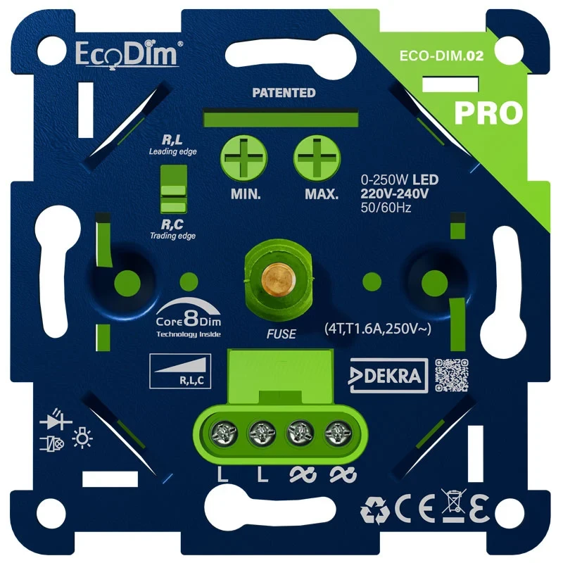 Dimmer ECO-DIM.02 PRO 0-250W (RLC)