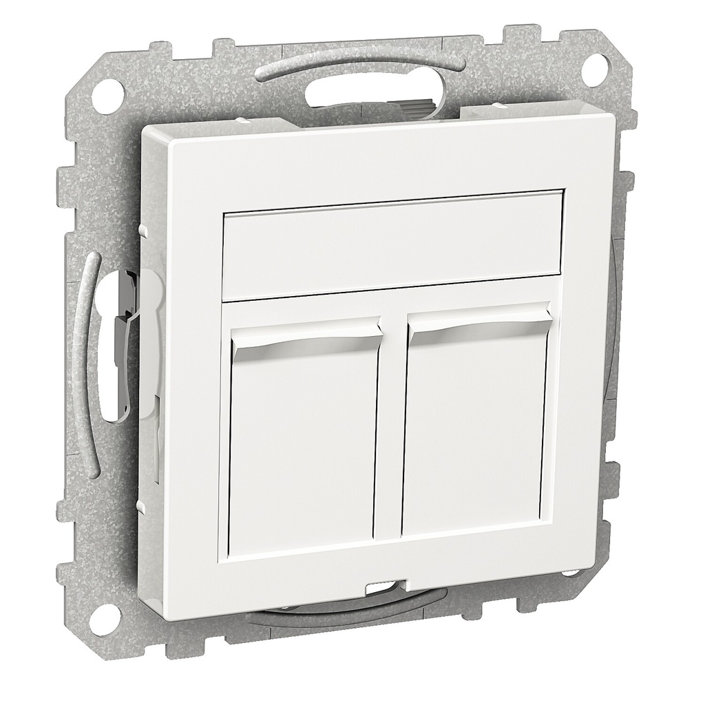 Exxact c plate 2x actassi jack rj45 white