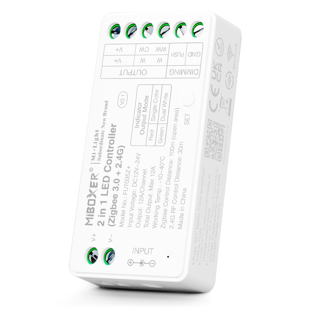 Mi-Light FUT035Z+ 2 in 1 LED Controller (Zigbee 3.0 +2.4G + Push)