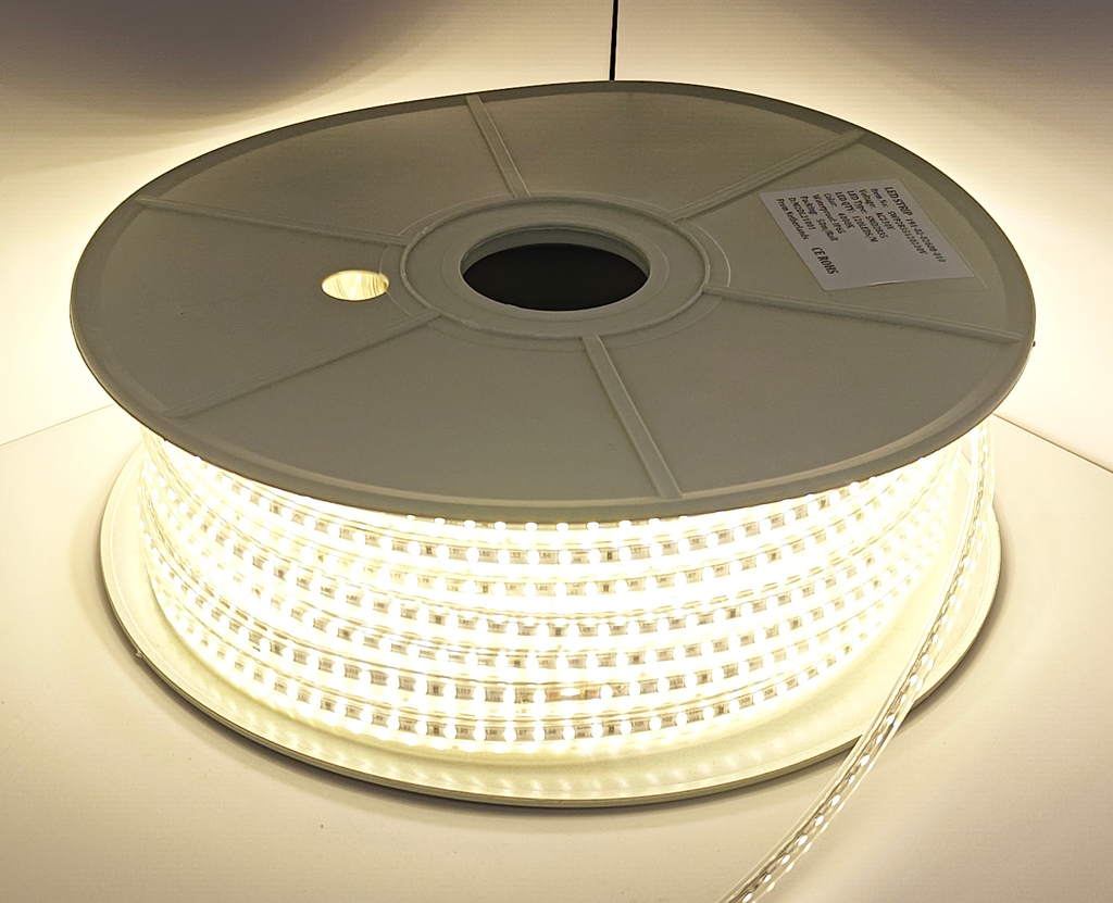 Udendørs LED Strip 230V SMD2835 6mm IP65 4000K 120 LED/m