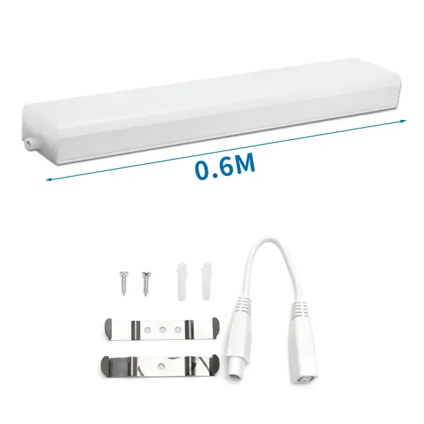 Armatur 60cm, 12W, skyggeløs, 6400K