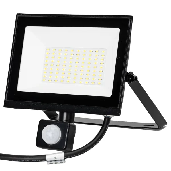 LED Projektør 50W med PIR Sensor 4000K IP65