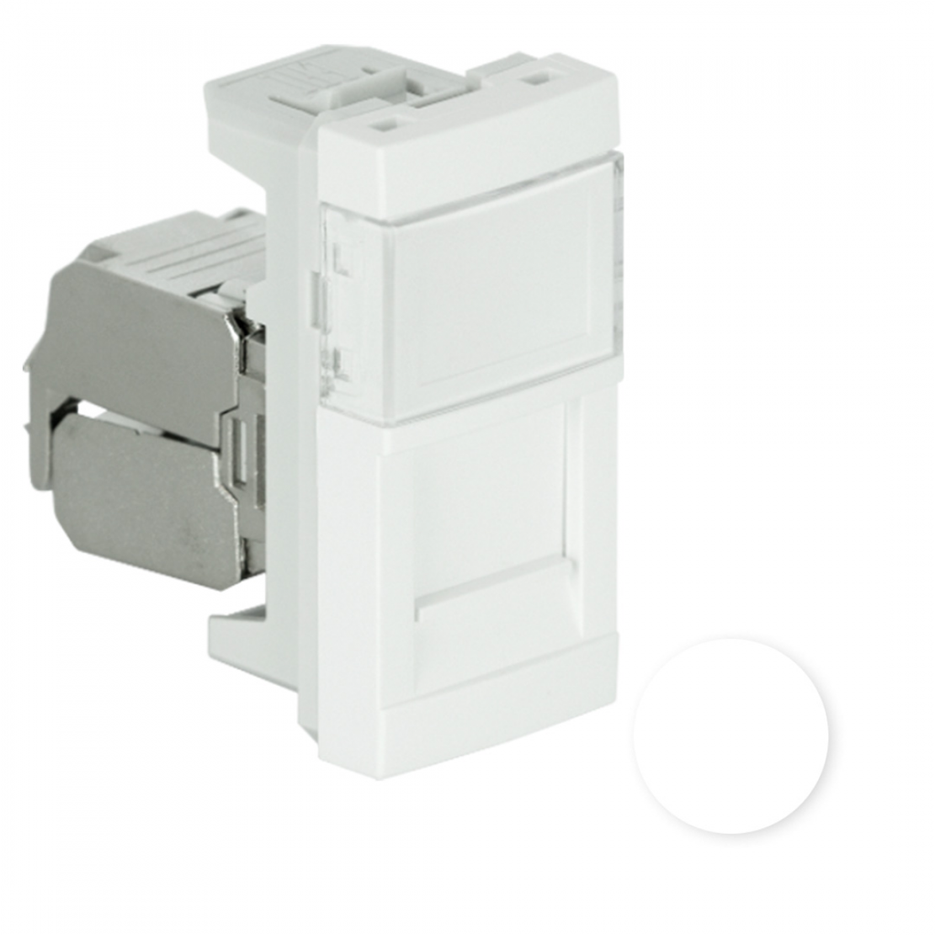 Efapel 45988 SBR RJ45 Cat 6 Stik 1 Modul, Hvid