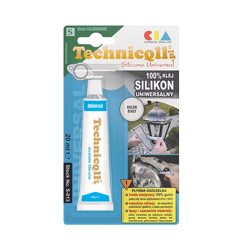 Universal silikone 20ml, hvid