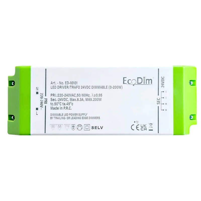 EcoDim ED-10101 200W dæmpbar transformer 24VDC