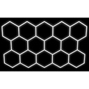 Hexagon LED-lampe 14L 570W 523x301cm sæt 6500K