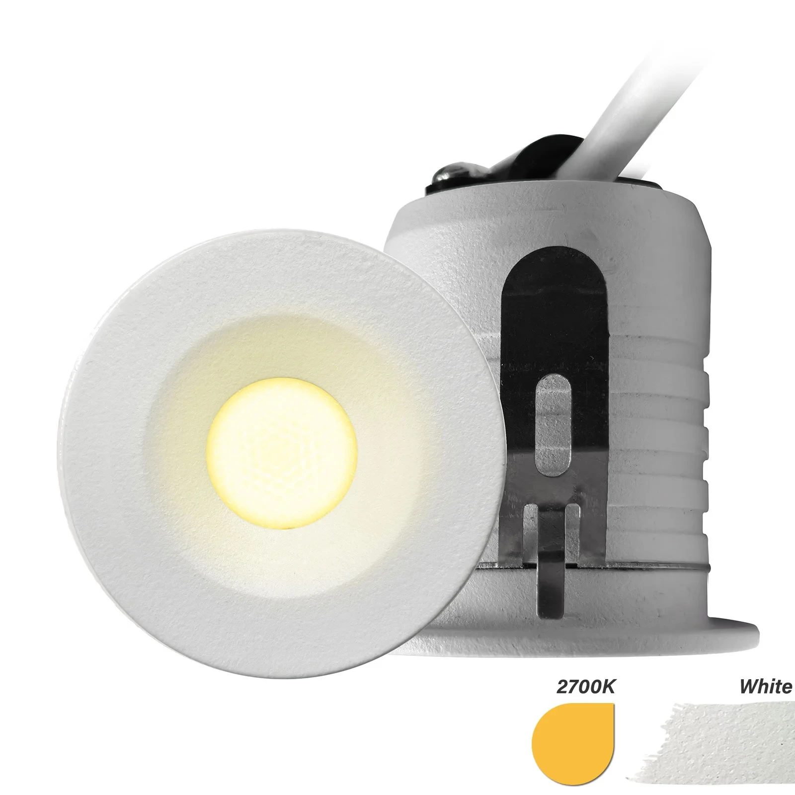 EcoDim ED-10105 Mini Recessed LED Spotlight White 2700K, 28mm