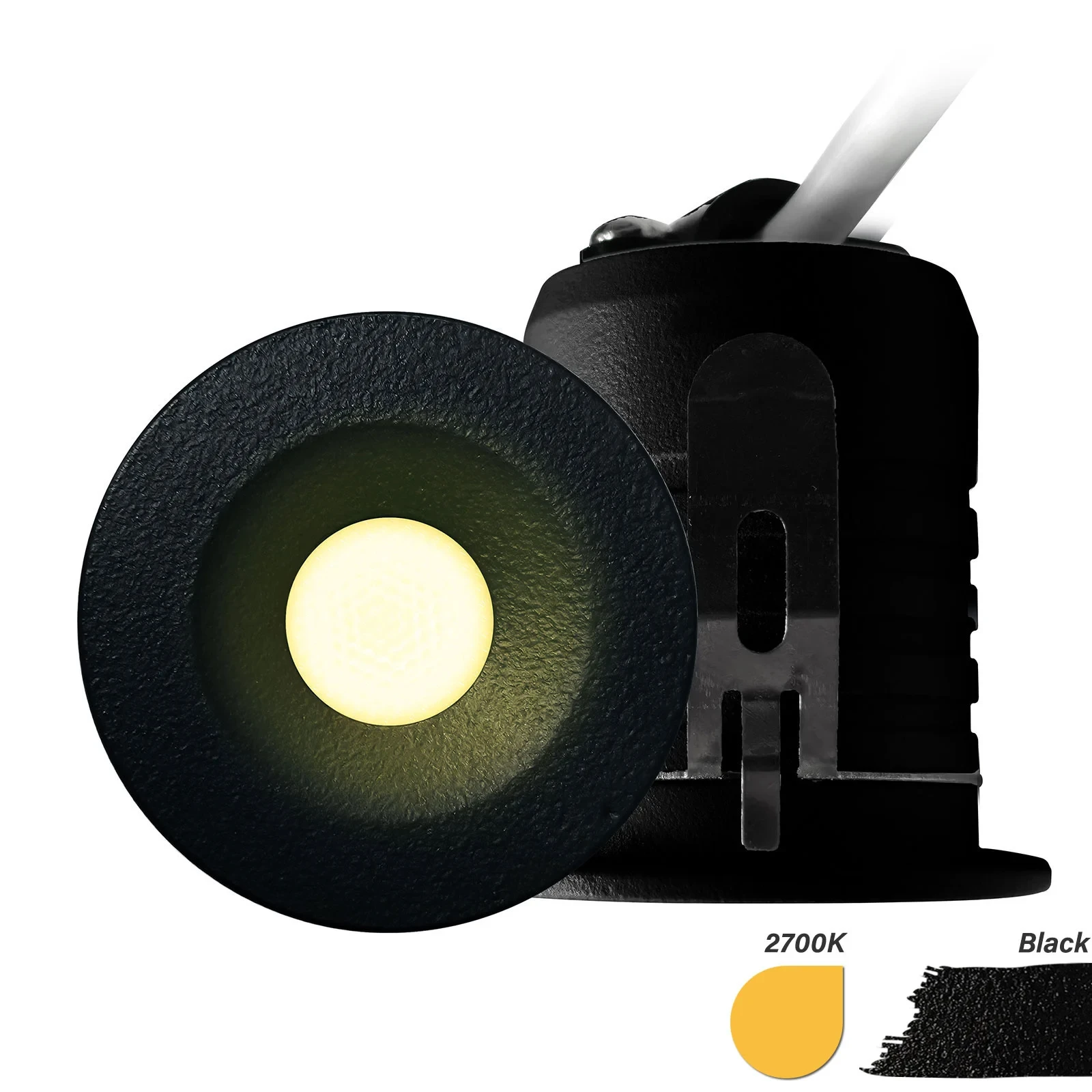 EcoDim ED-10106 Mini Recessed LED Spotlight Black IP67 2700K