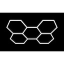 Hexagon LED lamp 5L 240W 206x301cm set 6500K