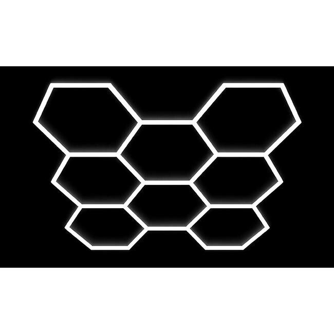 Hexagon LED-lampe 8S 280W 252x238cm sæt 6500K