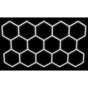 Hexagon LED-lampe 14S 456W 420x238cm sæt 6500K