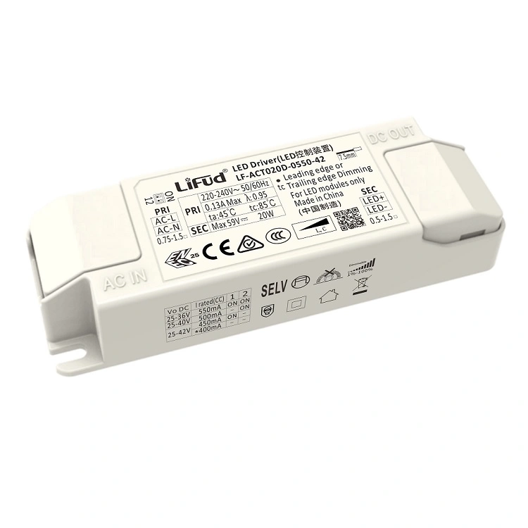 Triac Dimmable LED Driver 20W 400-550mA